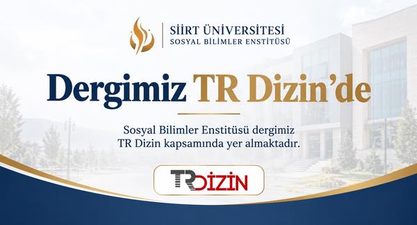 Enstitü Dergimiz TR Dizinde
