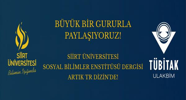 Enstitü Dergimiz TR Dizinde