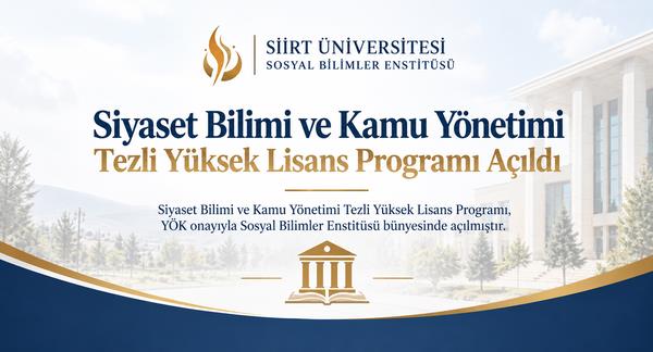 Siyaset Bilimi ve Kamu Yönetimi  Tezli Yüksek Lisans Programı