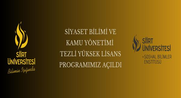Siyaset Bilimi ve Kamu Yönetimi  Tezli Yüksek Lisans Programı