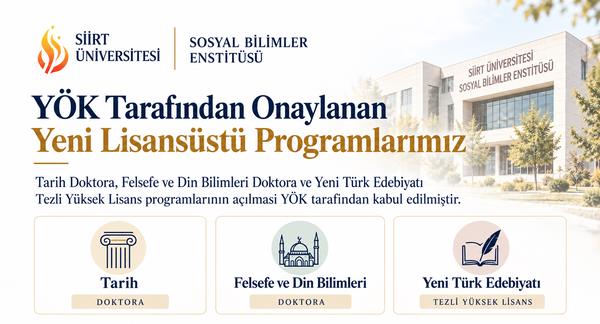 Yeni Lisansüstü Programlar
